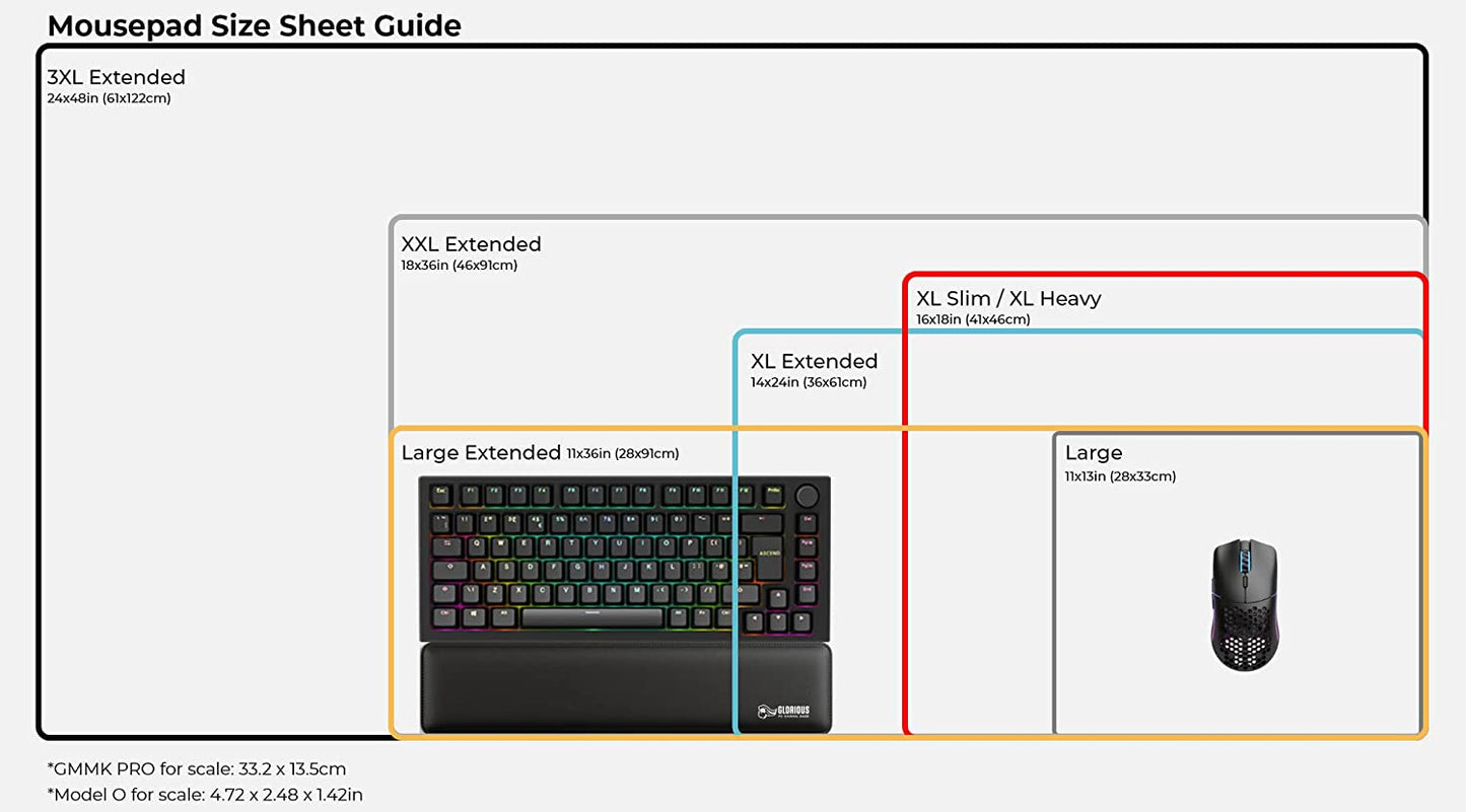 XXL Extended Gaming Mouse Mat/Pad - Stealth Edition - Large, Wide (XXL Extended) Black Cloth Mousepad, Stitched Edges | 18"X36" (G-Xxl-Stealth)